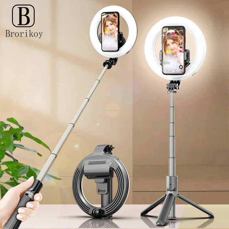 Photography Lighting Stick - 4 In 1 ไร้สายบลูทูธ Selfie Stick