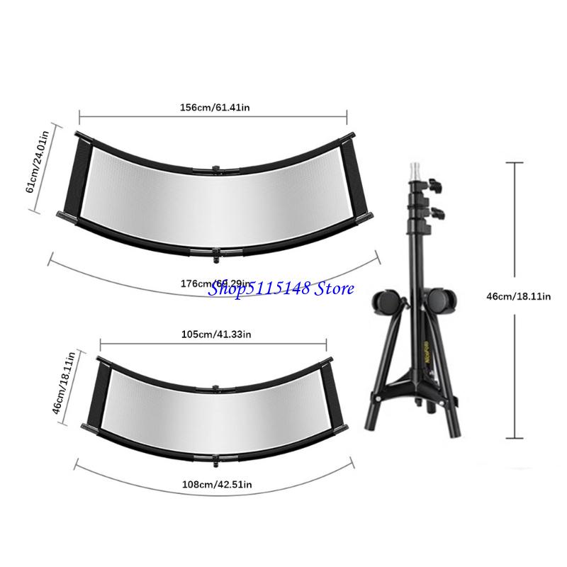 Photography Lighting Tool - F3MA เครื่องมือแสงสตูดิโอสะท้อนแสงแบบโค้งขนาดกะทัดรัดพร้อมกรอบโลหะ