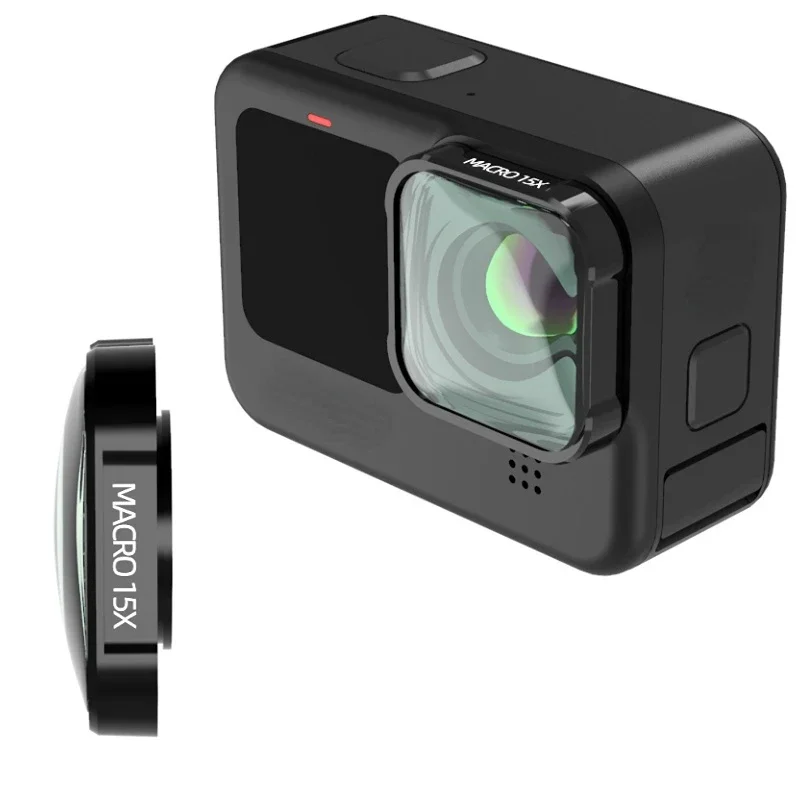 Gopro Action Camera Hero 12 Black - ฟิลเตอร์เลนส์15X มาโคร HD สำหรับ GoPro HERO