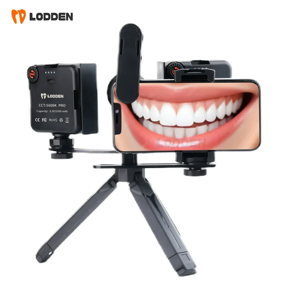 Photography Lighting With Flash - Lodden หลอดไฟเติมแสงสำหรับทันตกรรมแบบบลูทูธโคมไฟ LED สำหรับทันตแพทย์พร้อมเลนส์มาโคร