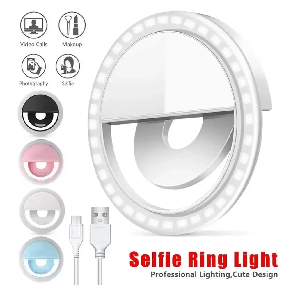 Photography Lighting Stick - LED Selfie Ring Light โทรศัพท์มือถือ Clip-On
