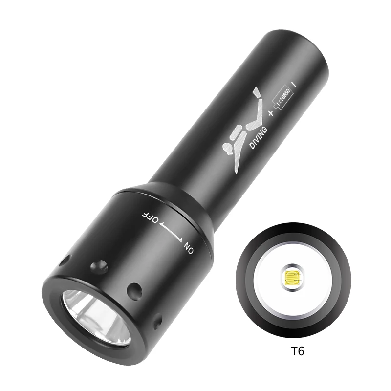 Photography With Lighting - ไฟฉายดำน้ำ LED รุ่นใหม่ T6 ระยะไกล สำหรับงานใต้น้ำ