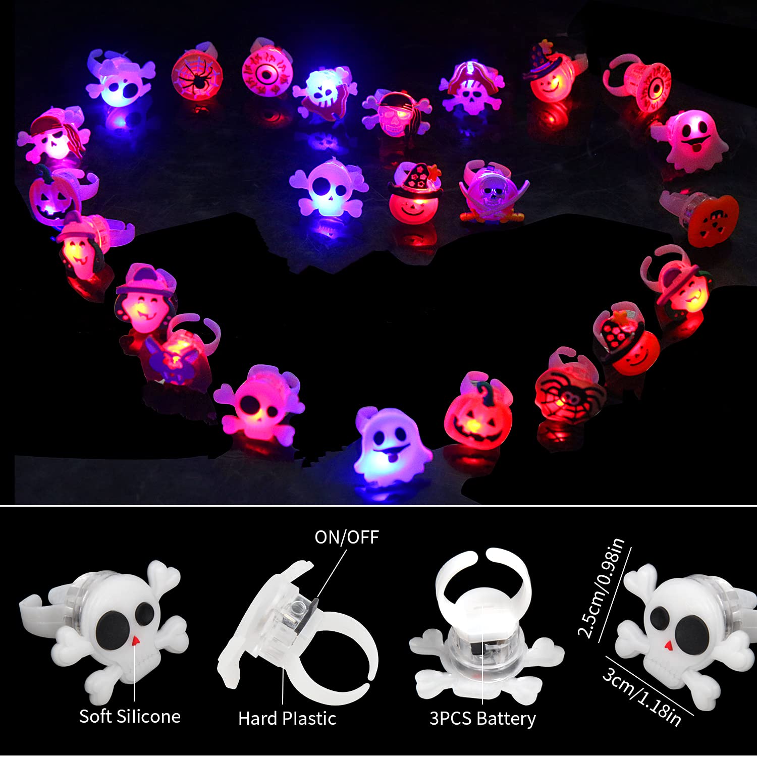 แหวนไฟสำหรับเด็กในวันฮาโลวีน,  - Led Ring Light 18 บทวิจารณ์และราคา