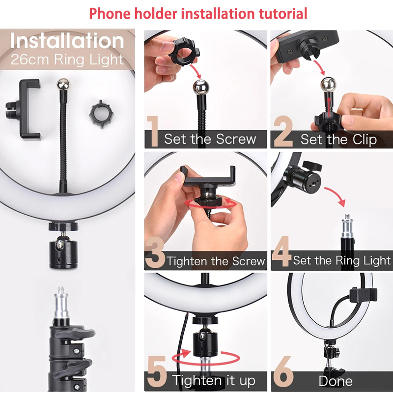 ไฟวงแหวนเซลฟี่ขนาด 16/26/33 ซม - Photography Lighting Stick บทวิจารณ์และราคา