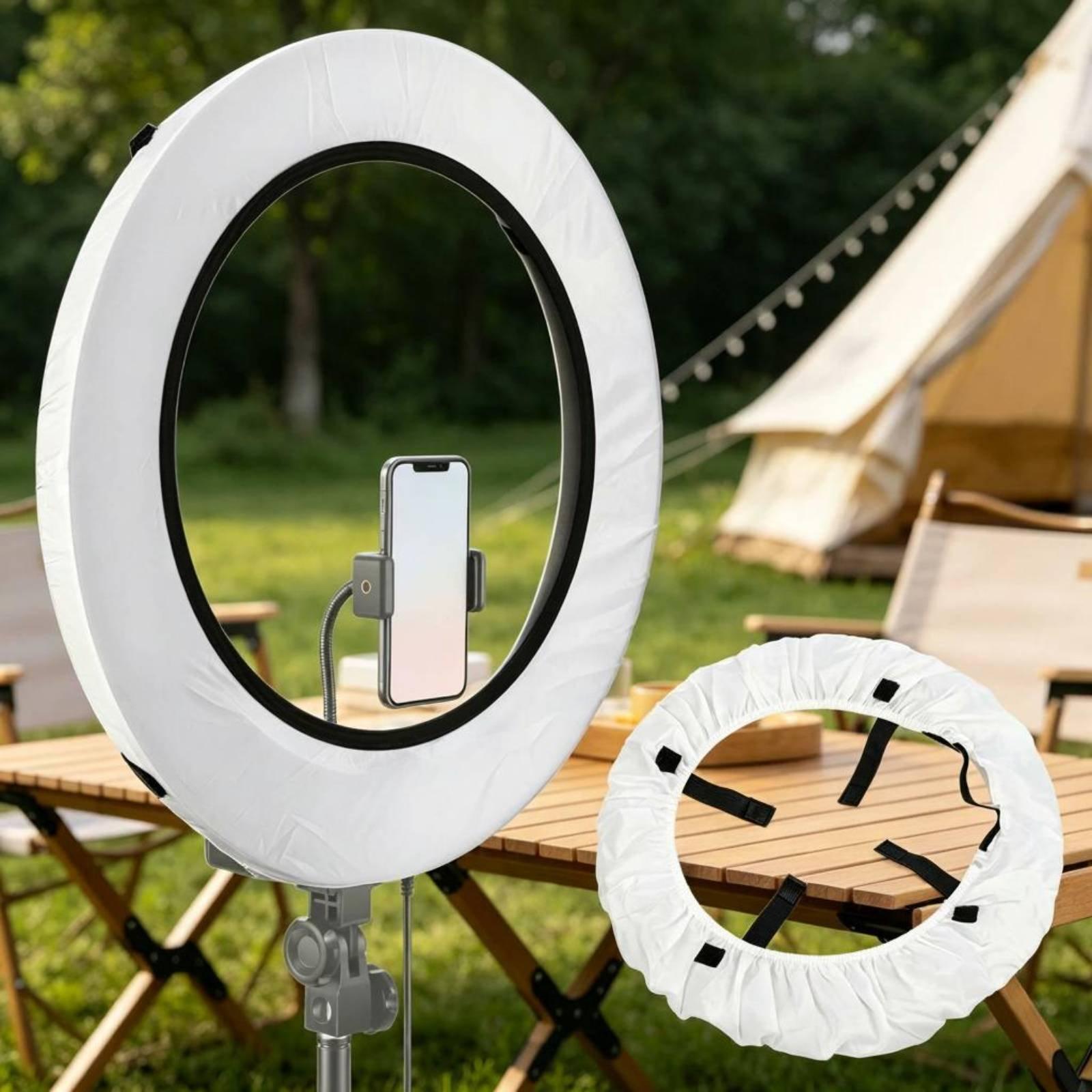 ฝาครอบไฟถ่ายภาพ ผ้าคลุมโคมไฟไน - Led Ring Light 18 บทวิจารณ์และราคา
