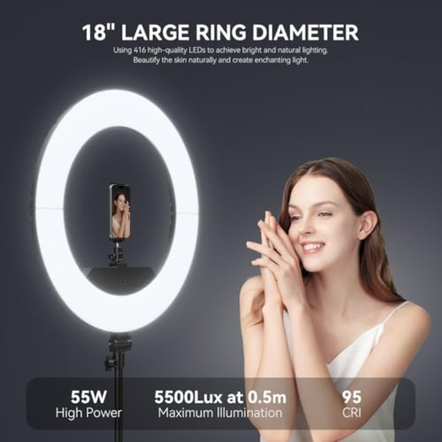 ชุดไฟวงแหวน 18 นิ้ว, ไฟ LED ปร - Led Ring Light 18 บทวิจารณ์และราคา