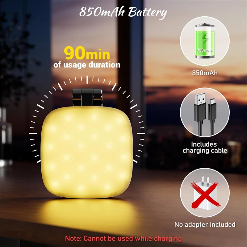 2 ใน 1 พับแม่เหล็กโทรศัพท์เซลฟ - Photography Lighting Brands บทวิจารณ์และราคา
