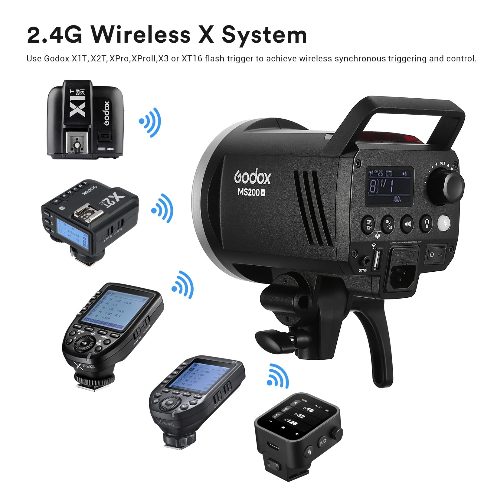 แฟลชสตูดิโอ Godox MS200V 200W  - Photography Lighting For Portraits บทวิจารณ์และราคา