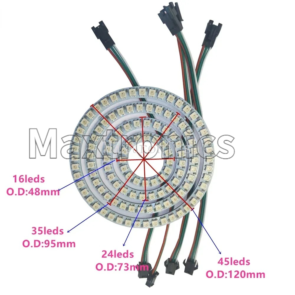 WS2812B FCOB RGB แอลอีดีริง 18 - Led Ring Light 18 บทวิจารณ์และราคา