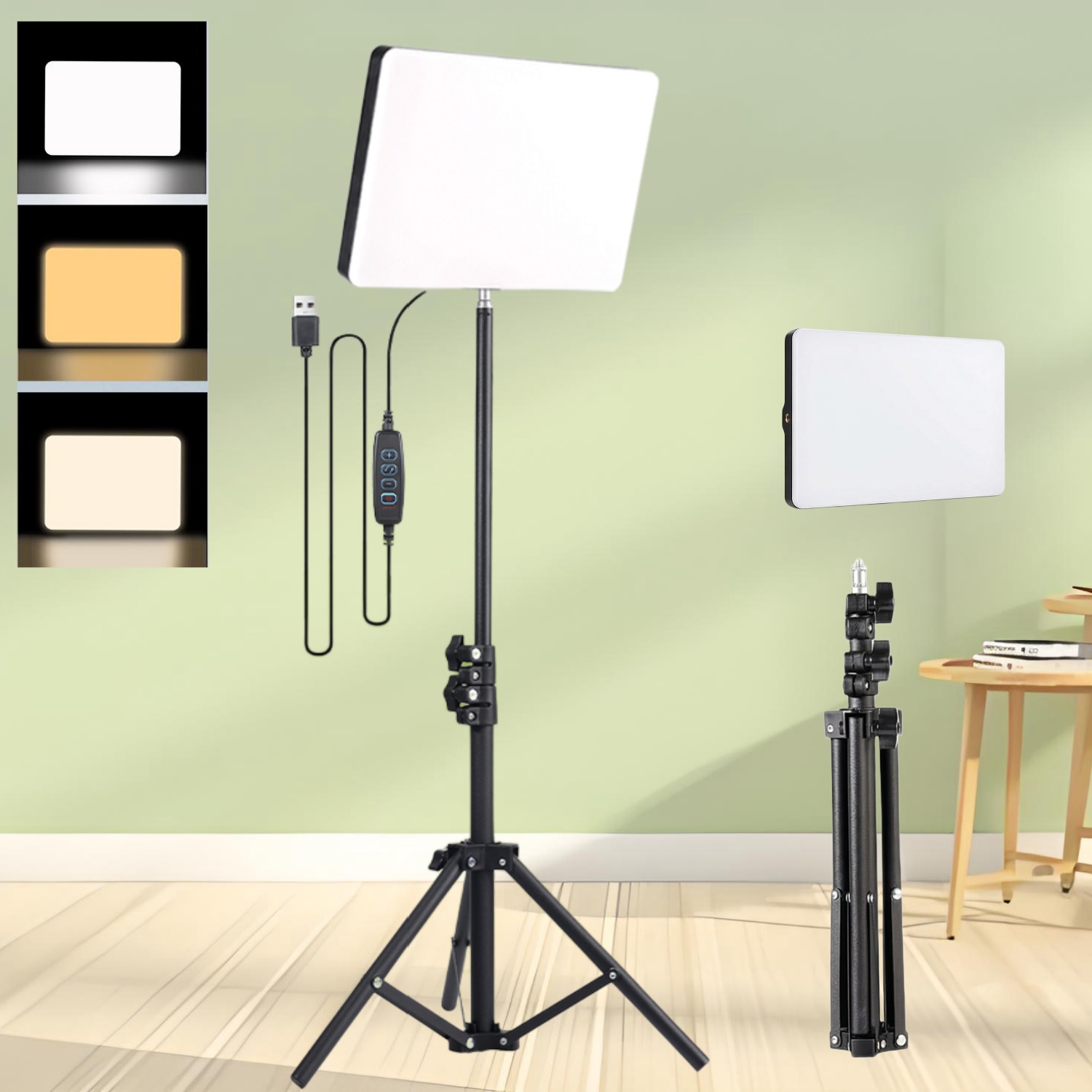 ชุดไฟวงแหวนสำหรับไลฟ์สด: ไฟแผง - Photography Lighting For Portraits บทวิจารณ์และราคา