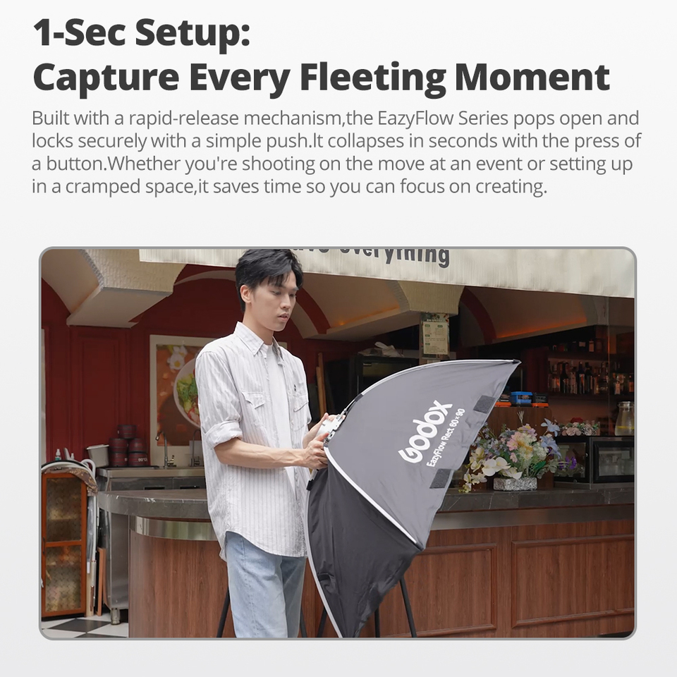 ซอฟต์บ็อกซ์พับได้ Godox EazyFl - Photography Lighting With Flash บทวิจารณ์และราคา