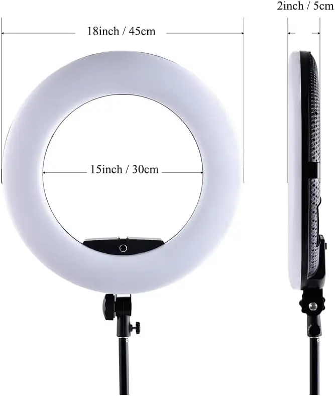 FD480 โคมไฟวงแหวน LED ขนาด 18  - Led Ring Light 18 บทวิจารณ์และราคา